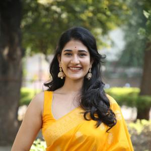 Amrutha Chowdary Shines in a Bright Yellow Saree | Elegant & Graceful Outdoor Photoshoot