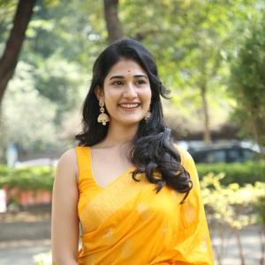 Amrutha Chowdary Shines in a Bright Yellow Saree | Elegant & Graceful Outdoor Photoshoot