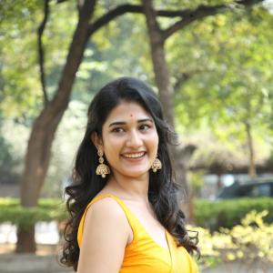 Amrutha Chowdary Shines in a Bright Yellow Saree | Elegant & Graceful Outdoor Photoshoot