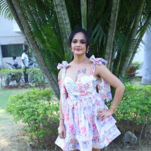 Jyoti Poorvaj Radiates Charm in a Stylish Floral Dress | Outdoor Garden Photoshoot