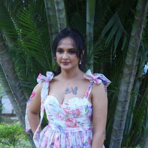 Jyoti Poorvaj Radiates Charm in a Stylish Floral Dress | Outdoor Garden Photoshoot