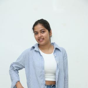 Tejaswi Rao’s Fresh Casual Look in Blue-White Striped Shirt – Latest Photoshoot
