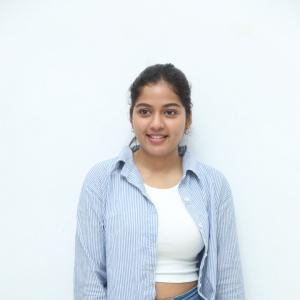 Tejaswi Rao’s Fresh Casual Look in Blue-White Striped Shirt – Latest Photoshoot