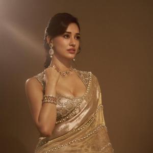 Disha Patani Shines in Elegant Golden Ethnic Look – Stunning Soft-Light Photoshoot