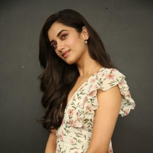 Actress Bhagyashri Borse Looks Stunning in Floral Dress Photoshoot