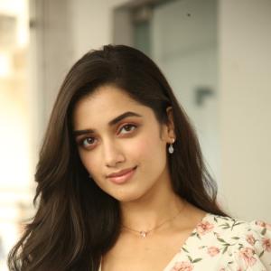 Actress Bhagyashri Borse Looks Stunning in Floral Dress Photoshoot