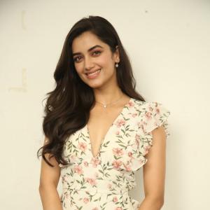 Actress Bhagyashri Borse Looks Stunning in Floral Dress Photoshoot