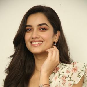 Actress Bhagyashri Borse Looks Stunning in Floral Dress Photoshoot