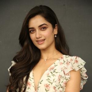 Actress Bhagyashri Borse Looks Stunning in Floral Dress Photoshoot