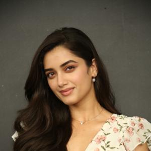 Actress Bhagyashri Borse Looks Stunning in Floral Dress Photoshoot