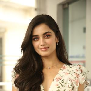Actress Bhagyashri Borse Looks Stunning in Floral Dress Photoshoot