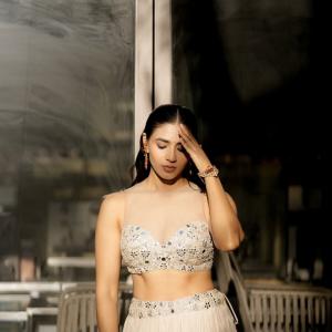 Actress Saptami Gowda Shines in Elegant Ethnic Outfit During Outdoor Photoshoot