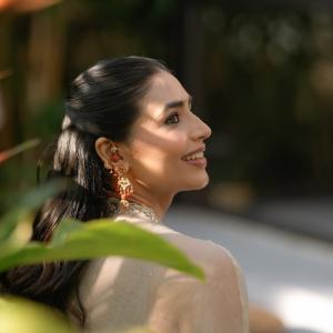 Actress Saptami Gowda Shines in Elegant Ethnic Outfit During Outdoor Photoshoot