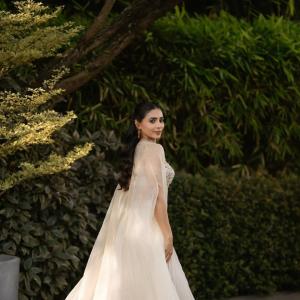 Actress Saptami Gowda Shines in Elegant Ethnic Outfit During Outdoor Photoshoot