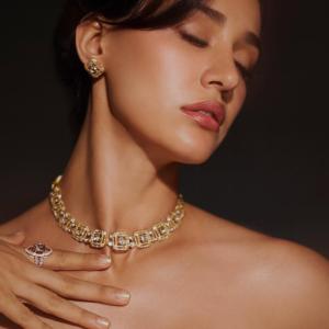 Actress Disha Patani Inspired Golden Glam Look – Stunning Red Carpet Style