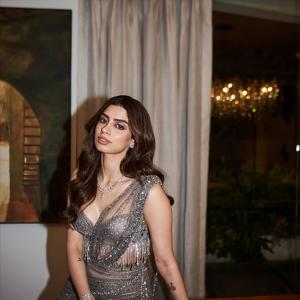 Actress Khushi Kapoor Inspired Silver Glam Look – Sparkling Evening Fashion