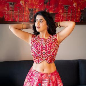Actress Rashi Singh Shines in Elegant Red Traditional Outfit