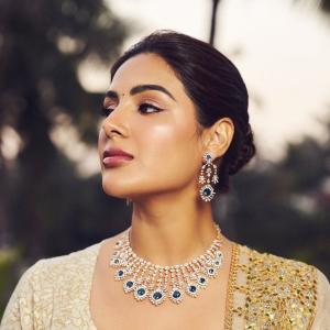 Actress Samyuktha Menon Looks Regal in Elegant Beige Traditional Ensemble