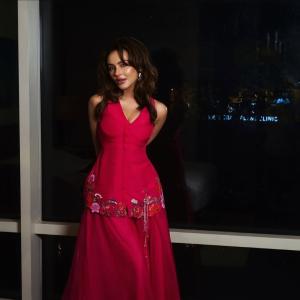 Actress Seerat Kapoor Looks Radiant in Elegant Pink Gown