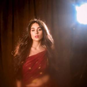 Yukti Thareja Shines in Captivating Maroon Saree Look: Latest Photoshoot