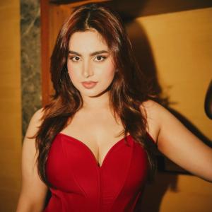 Ayesha Khan Stuns in Elegant Red Gown – Glamorous Fashion Photoshoot 2025