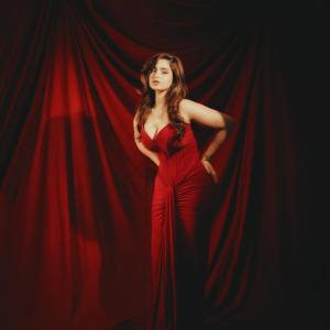 Ayesha Khan Stuns in Elegant Red Gown – Glamorous Fashion Photoshoot 2025
