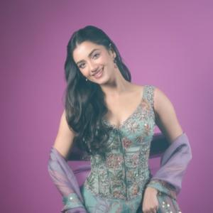 Actress Bhagyashree Borse Stuns in Elegant Pastel Ethnic Photoshoot