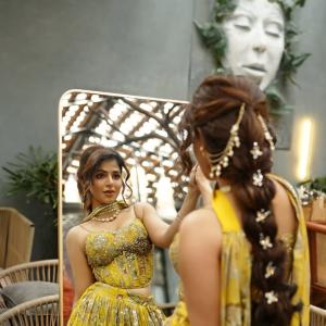 Actress Ishwarya Menon Shines in Stunning Yellow Ethnic Outfit