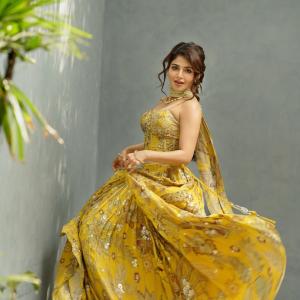 Actress Ishwarya Menon Shines in Stunning Yellow Ethnic Outfit