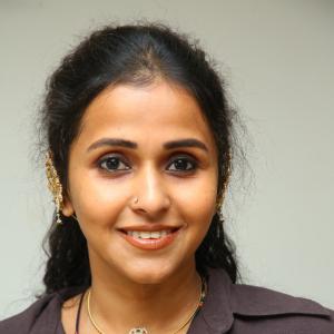 Singer Smitha Elegant Look in Stylish Ethnic Outfit