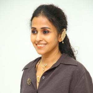 Singer Smitha Elegant Look in Stylish Ethnic Outfit