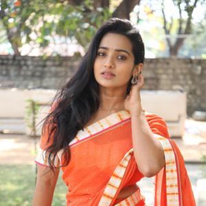 Rekha Norosha – Elegant Orange Saree Fashion Inspiration