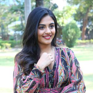 Nayana Sarika Elegant Outdoor Look in Vibrant Printed Dress