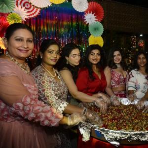 Actress Alekhya Angel threw Christmas party
