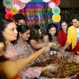 Actress Alekhya Angel threw Christmas party
