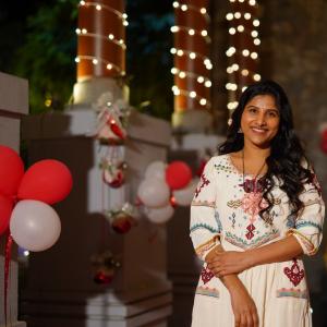 Actress Alekhya Angel threw Christmas party