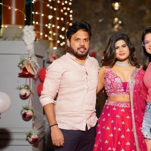 Actress Alekhya Angel threw Christmas party
