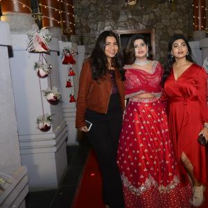 Actress Alekhya Angel threw Christmas party