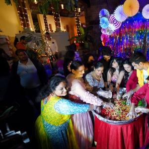 Actress Alekhya Angel threw Christmas party