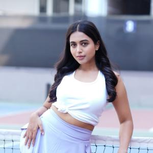 Rittikka Chakraborty Stuns in Sporty-Chic Tennis Court Look with Modern Elegance