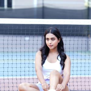Rittikka Chakraborty Stuns in Sporty-Chic Tennis Court Look with Modern Elegance