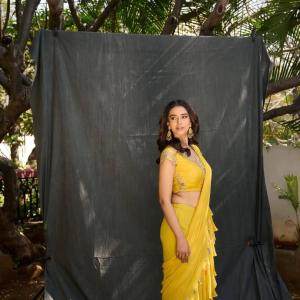 Actress Meenakshi Chaudhary Inspired Yellow Ethnic Look | Elegant Traditional Indian Fashion