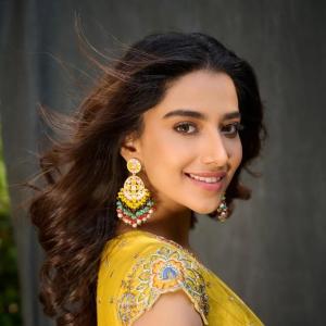 Actress Meenakshi Chaudhary Inspired Yellow Ethnic Look | Elegant Traditional Indian Fashion