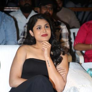 Actress Faria Abdulla Stuns in Black Strapless Top and Pants with Chic Elegance