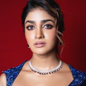 Dimple Hayathi in Stunning Blue Outfit: A Portrait of Elegance