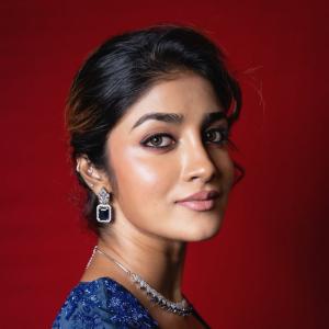 Dimple Hayathi in Stunning Blue Outfit: A Portrait of Elegance