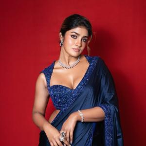 Dimple Hayathi in Stunning Blue Outfit: A Portrait of Elegance