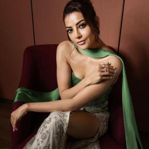 Kajal Aggarwal Stuns in Elegant Green Gown: A Portrait of Grace