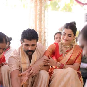 Vijay Deverakonda & Rashmika Mandanna’s Satyanarayana Swamy Puja
