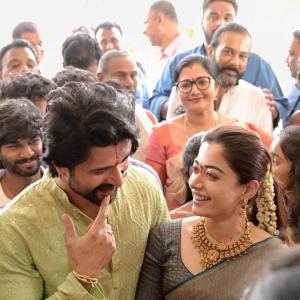 Vijay Deverakonda & Rashmika Mandanna’s Satyanarayana Swamy Puja